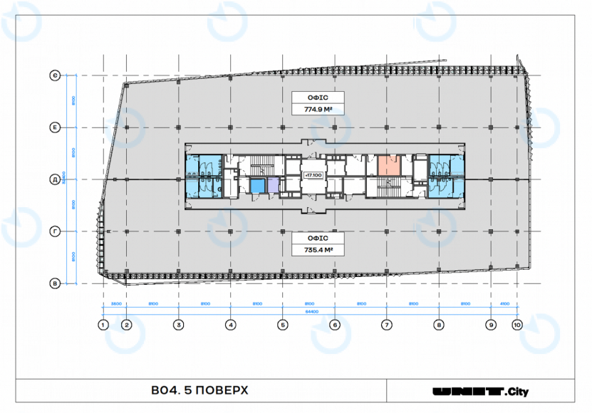 Аренда офиса 1780 м.кв 2-7 этаж UNIT.City - фото 2