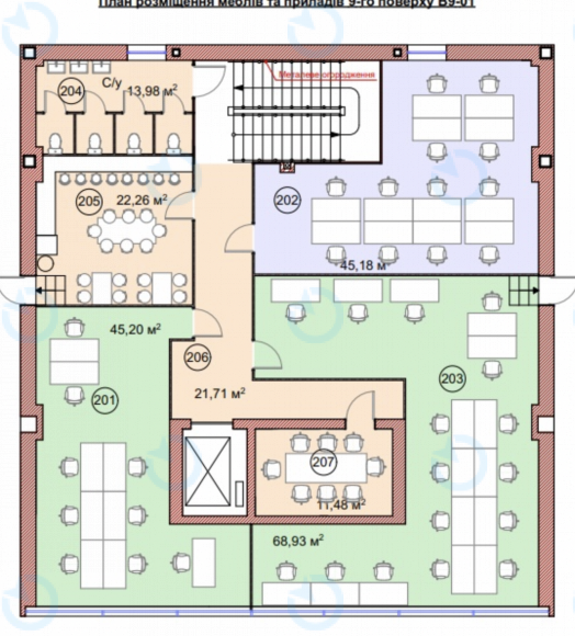 Оренда офісу 770 м.кв 8-10 поверх Космополіт - фото 16