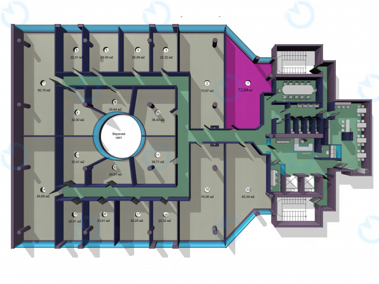 Оренда офісу 72 м.кв 6 поверх Carnegie Tower - фото 13