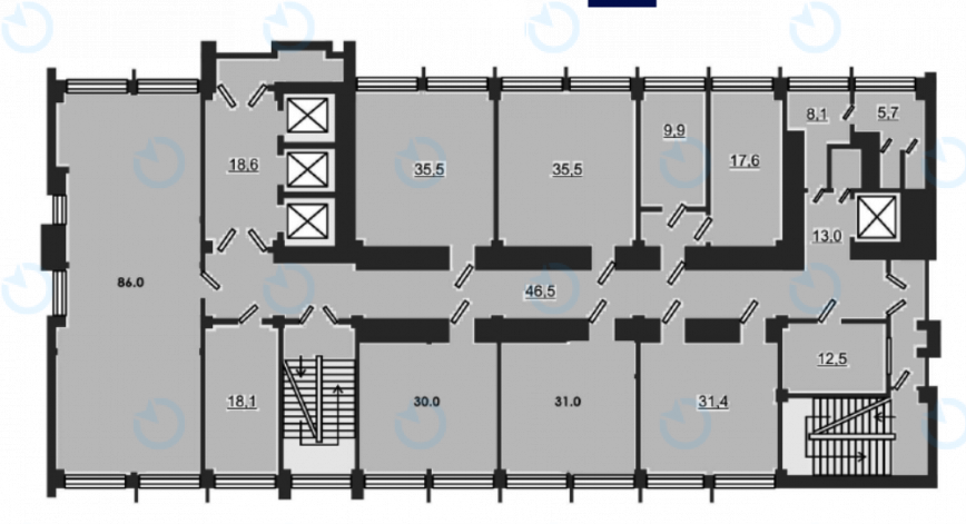 Оренда офісу 1800 м.кв 10-11-12-13 поверх Гагаріна, 23 - фото 12