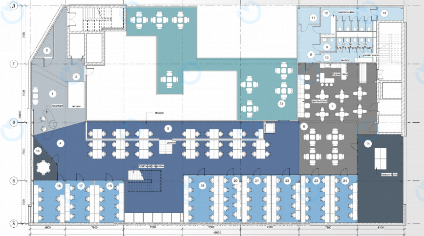 Аренда офиса 1200 м.кв 1 этаж Lofti Panorama - фото 14