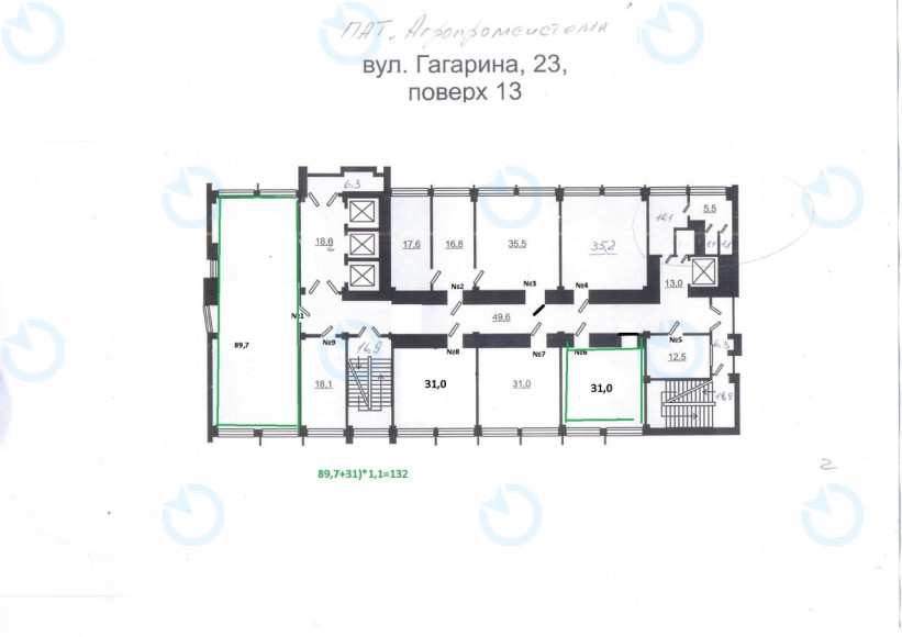 Оренда офісу 89 м.кв 13 поверх Гагаріна, 23 - фото 4