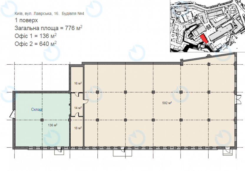 Аренда офиса 600 м.кв 1 этаж ЛАВРСЬКИЙ (LAVRSKIY) - фото 5