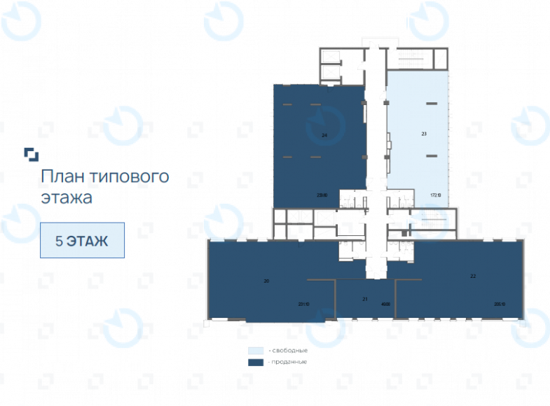 Продажа офиса 172 м.кв 5 этаж LEVEL (Левел)