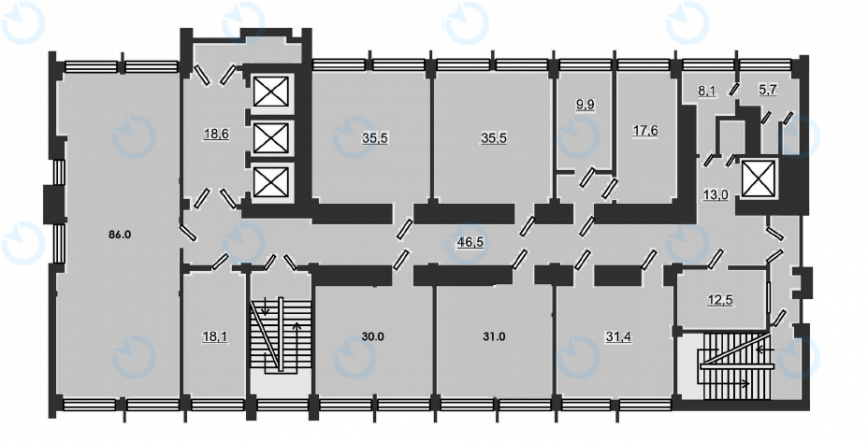 Оренда офісу 200 м.кв 10 поверх Гагаріна, 23