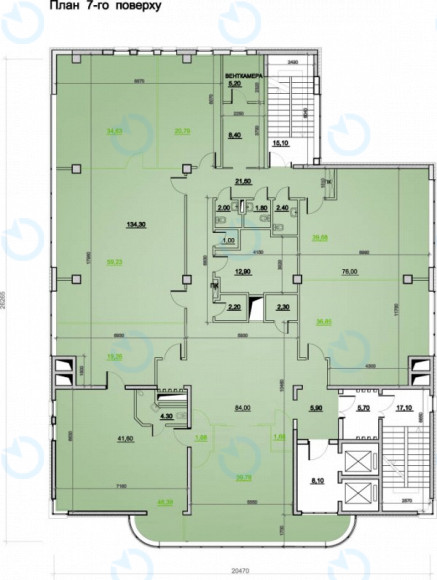 Аренда офиса 406 м.кв 7 этаж Дегтяревская, 33В - фото 4